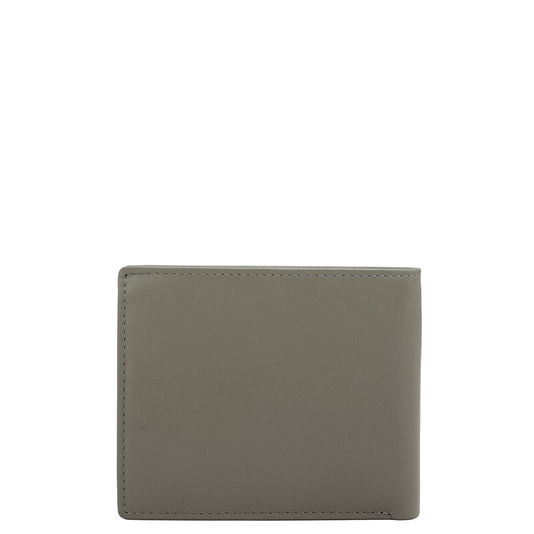 Grey Bifold Leather Mens Wallet