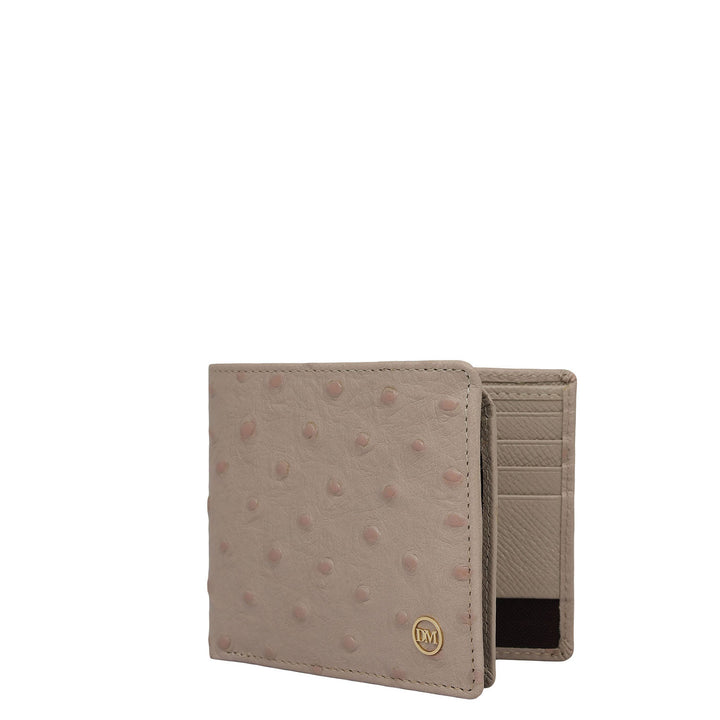 Light Grey Bifold Leather Mens Wallet