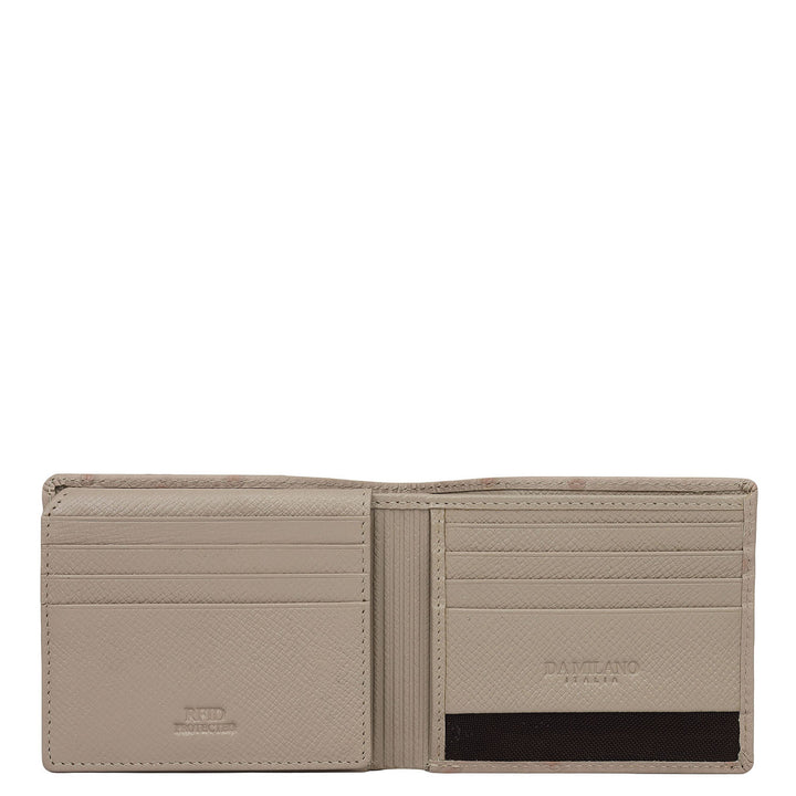 Light Grey Bifold Leather Mens Wallet