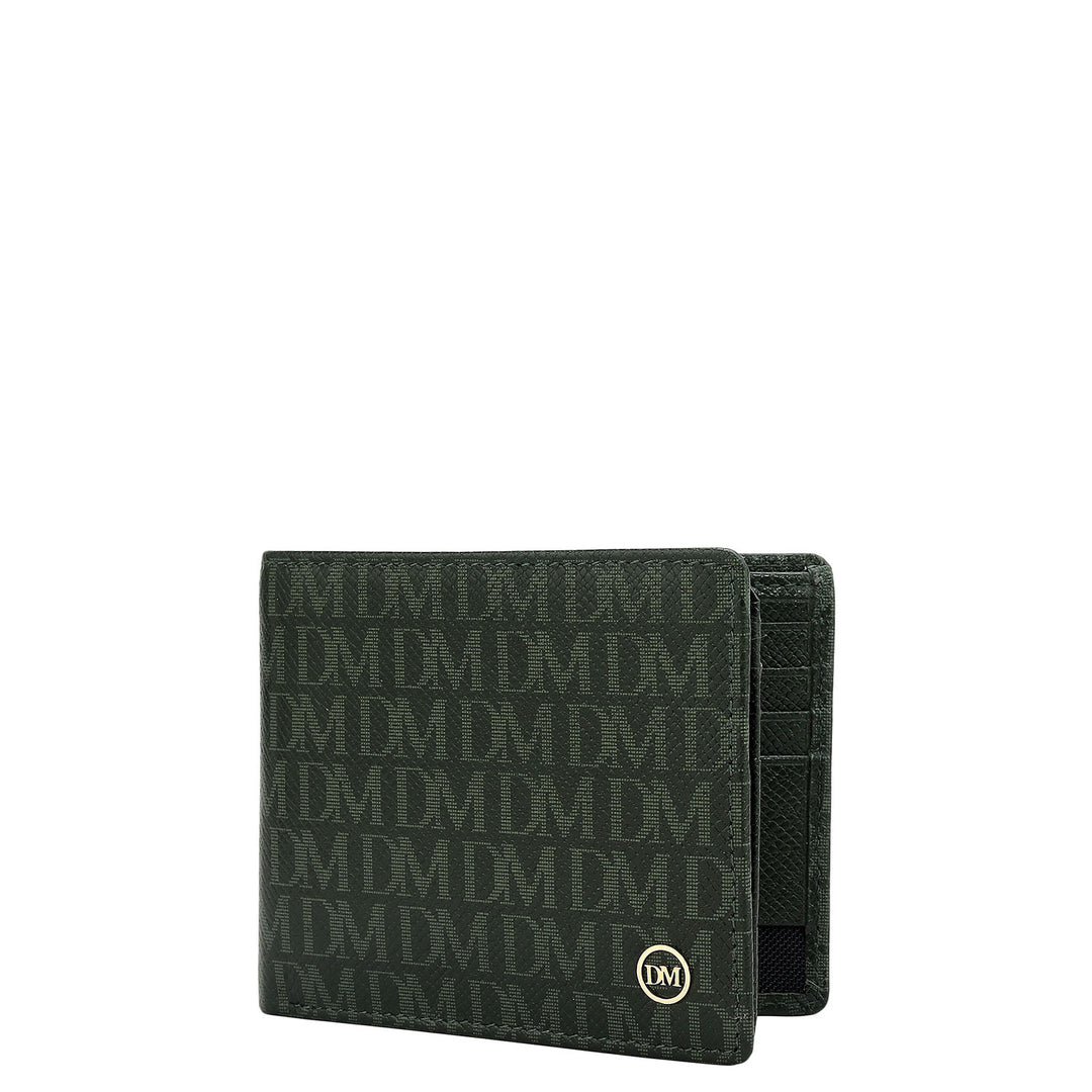 Petrol Green Bifold Leather Mens Wallet