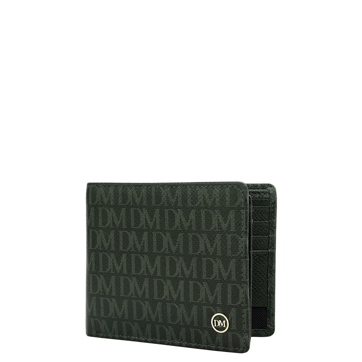 Petrol Green Bifold Leather Mens Wallet