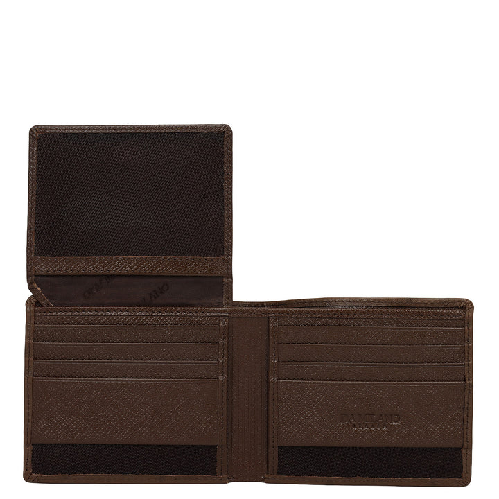 Walnut Bifold Leather Mens Wallet