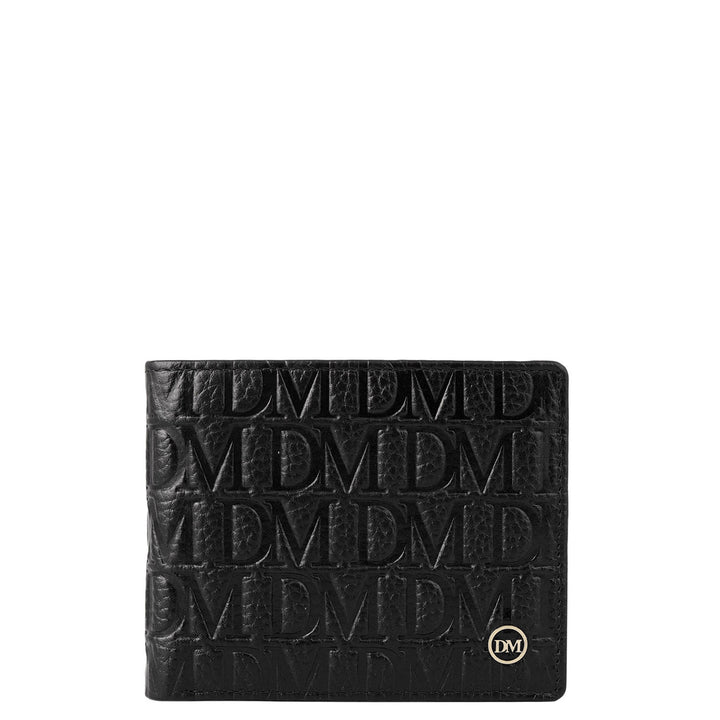 Black Bifold Leather Mens Wallet