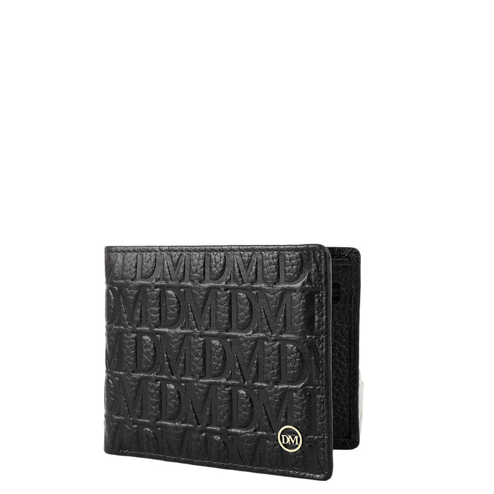Black Bifold Leather Mens Wallet