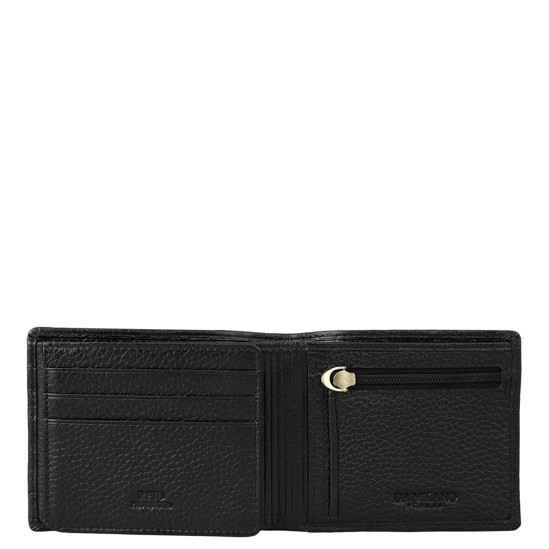 Black Bifold Leather Mens Wallet