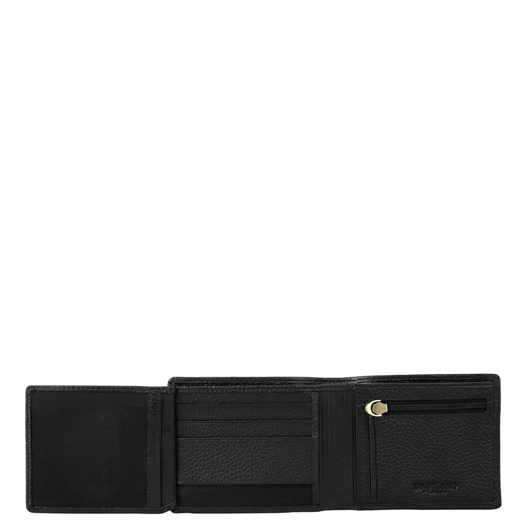 Black Bifold Leather Mens Wallet