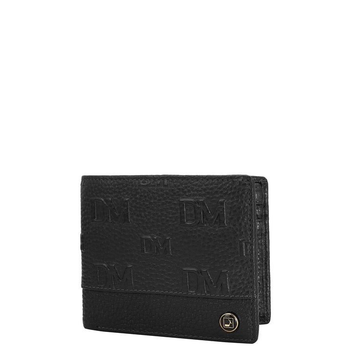 Black Bifold Leather Mens Wallet
