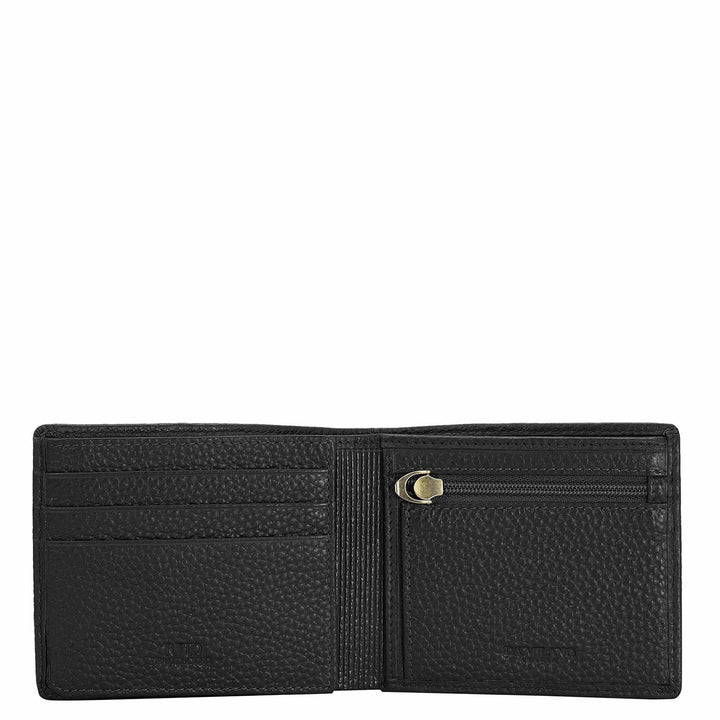 Black Bifold Leather Mens Wallet