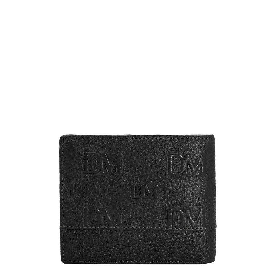 Black Bifold Leather Mens Wallet
