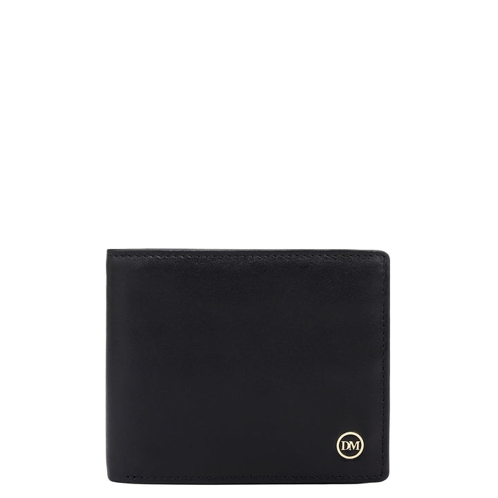 Black Bifold Leather Mens Wallet