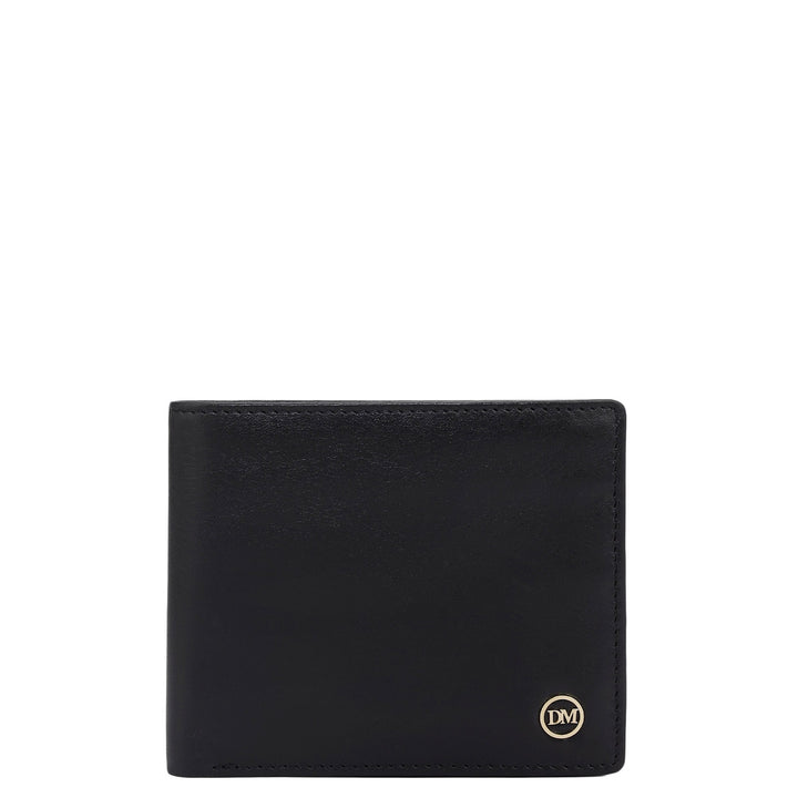 Black Bifold Leather Mens Wallet