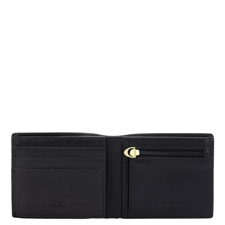 Black Bifold Leather Mens Wallet