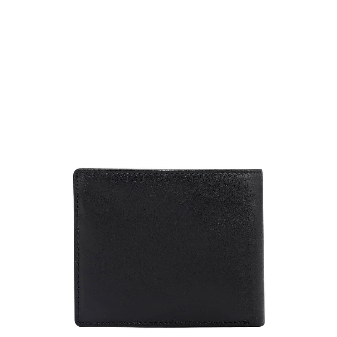 Black Bifold Leather Mens Wallet