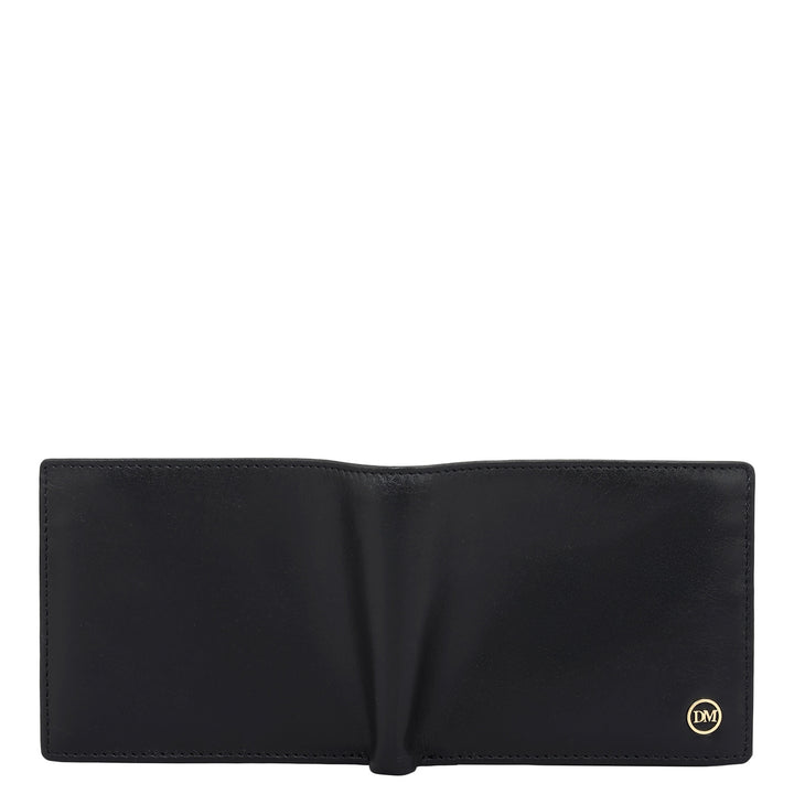 Black Bifold Leather Mens Wallet