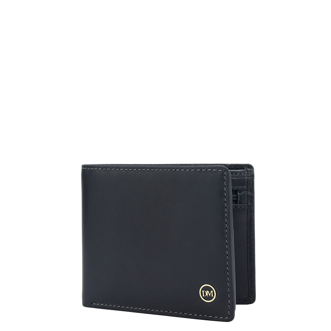 Navy Bifold Leather Mens Wallet