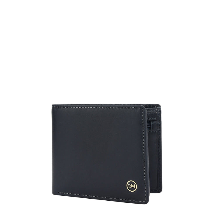 Navy Bifold Leather Mens Wallet