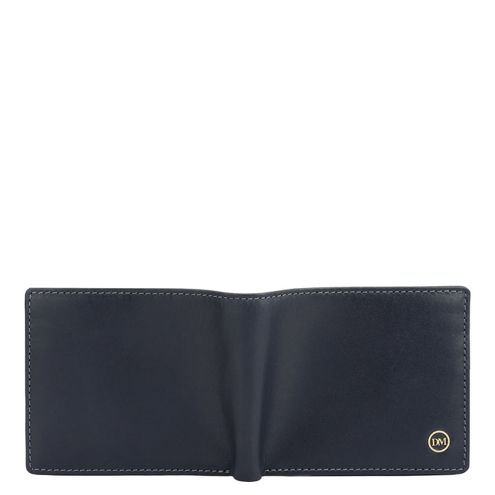 Navy Bifold Leather Mens Wallet
