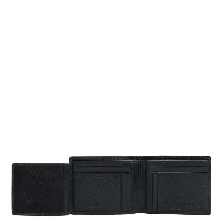 Black Bifold Leather Mens Wallet