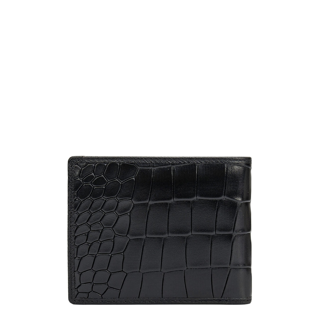 Black Bifold Leather Mens Wallet