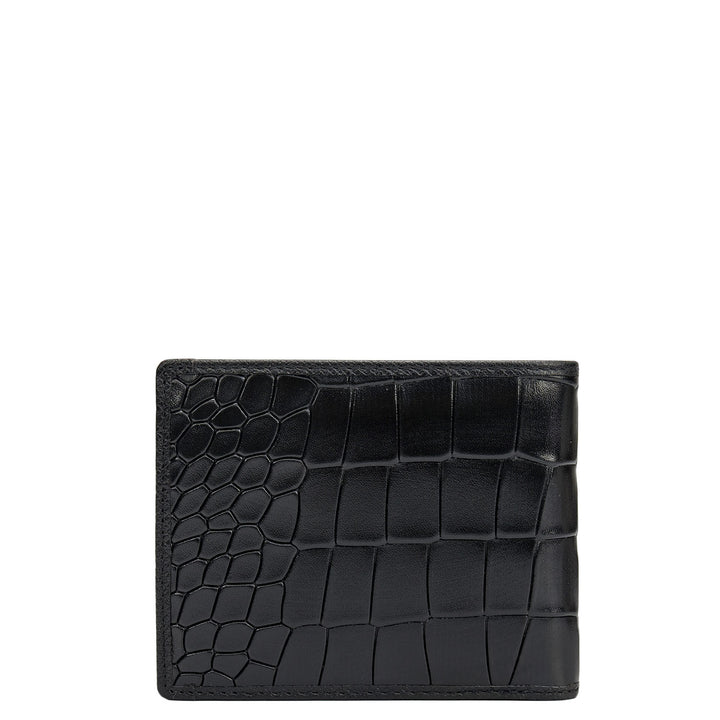 Black Bifold Leather Mens Wallet