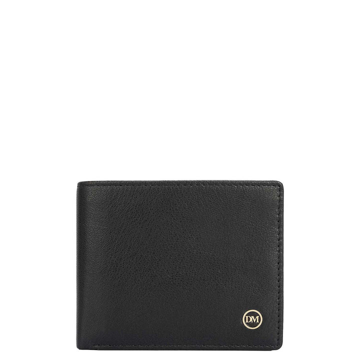 Black Bifold Leather Mens Wallet