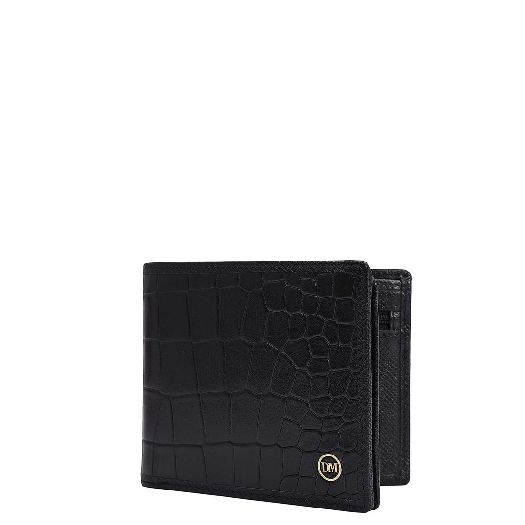 Black Bifold Leather Mens Wallet
