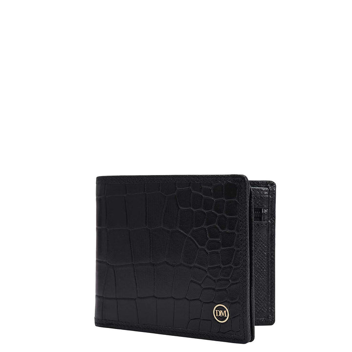 Black Bifold Leather Mens Wallet