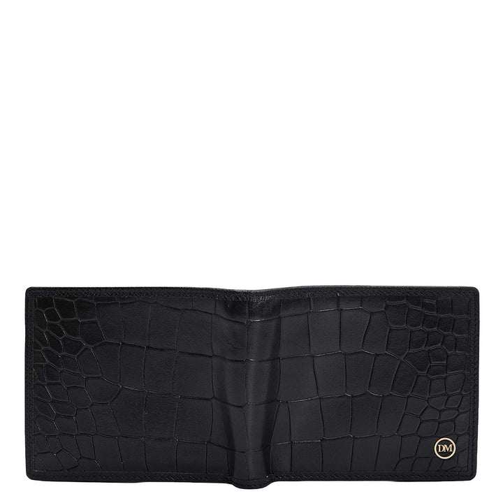 Black Bifold Leather Mens Wallet