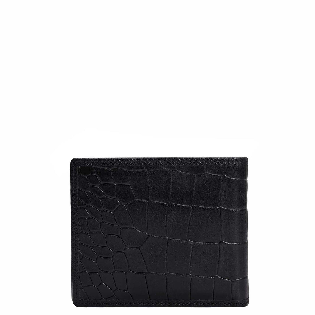 Black Bifold Leather Mens Wallet