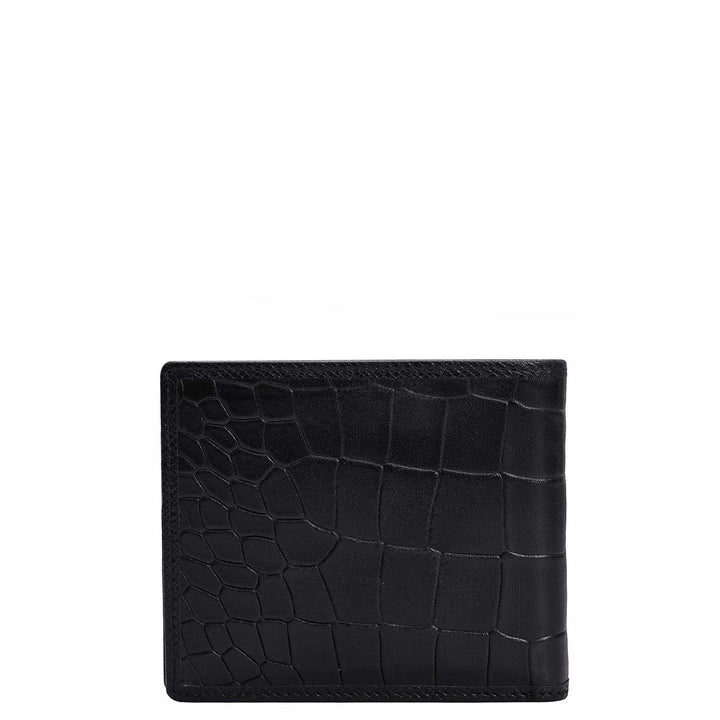 Black Bifold Leather Mens Wallet