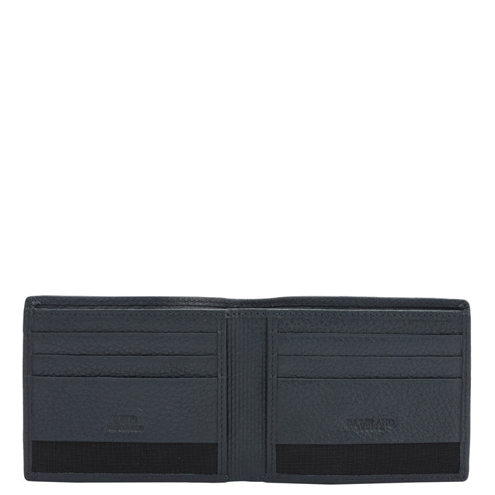 Navy Bifold Leather Mens Wallet