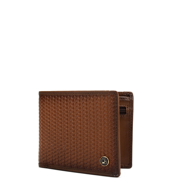 Cognac Bifold Leather Mens Wallet