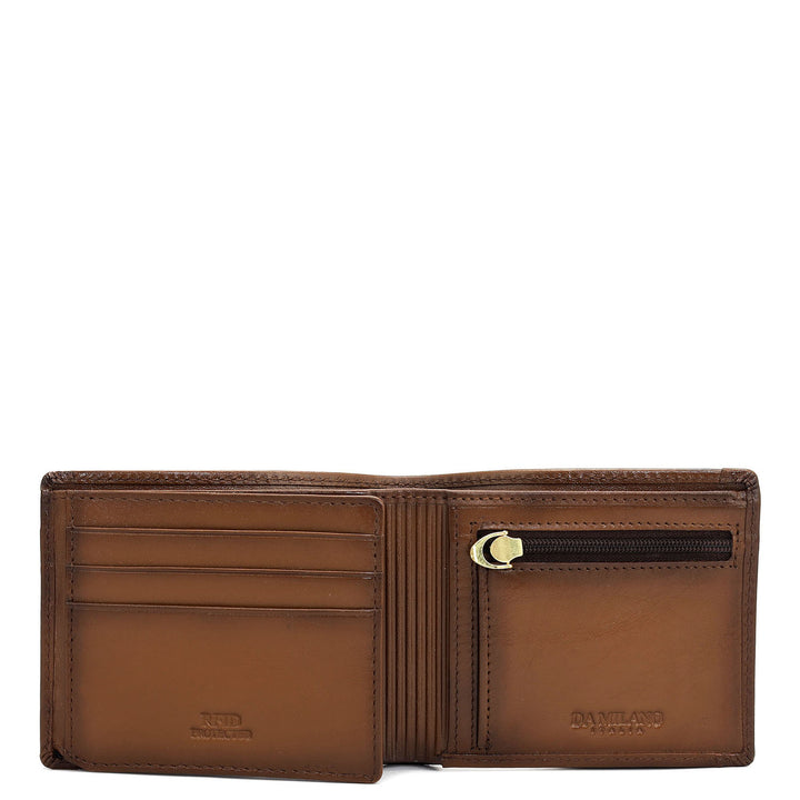 Cognac Bifold Leather Mens Wallet