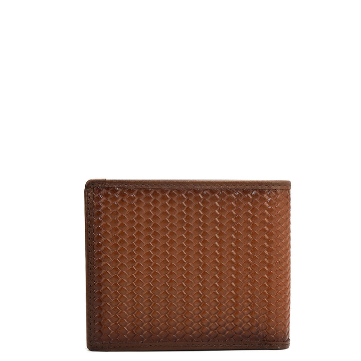 Cognac Bifold Leather Mens Wallet