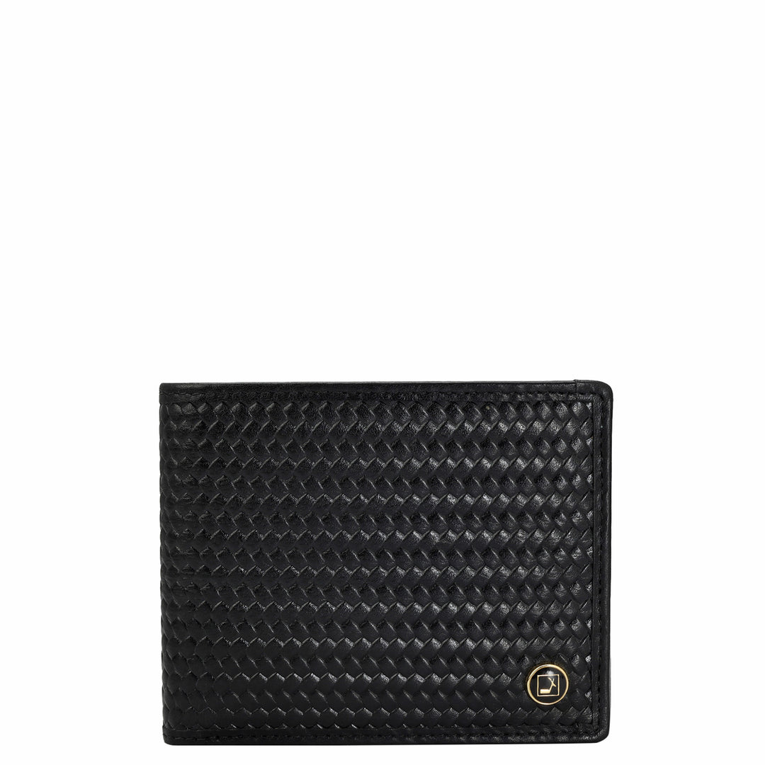Black Bifold Leather Mens Wallet