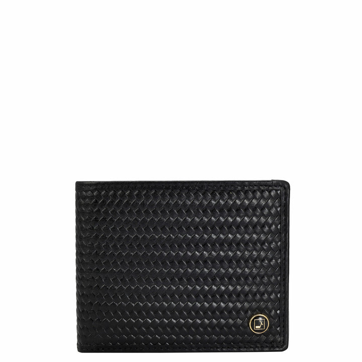 Black Bifold Leather Mens Wallet