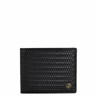 Black Bifold Leather Mens Wallet