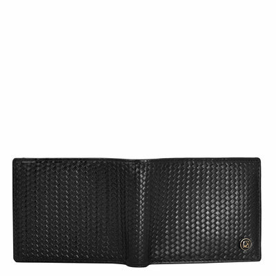 Black Bifold Leather Mens Wallet