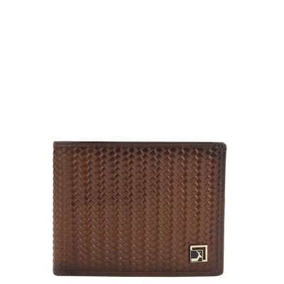 Cognac Bifold Leather Mens Wallet