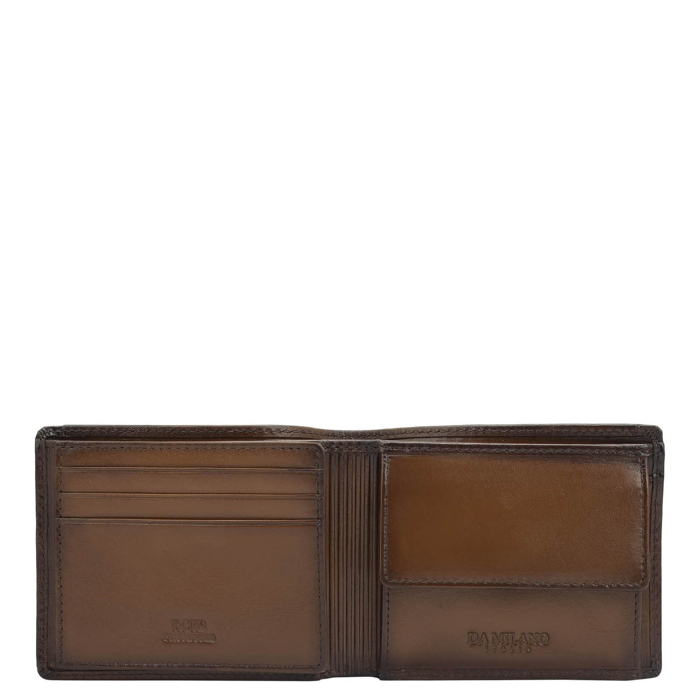 Cognac Bifold Leather Mens Wallet