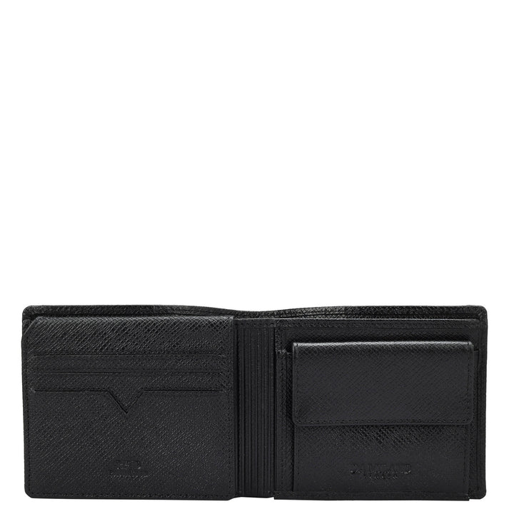 Black Bifold Leather Mens Wallet