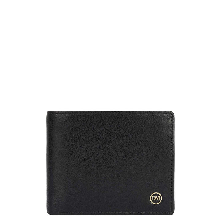Black Bifold Leather Mens Wallet