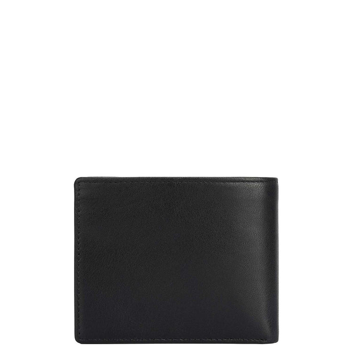 Black Bifold Leather Mens Wallet