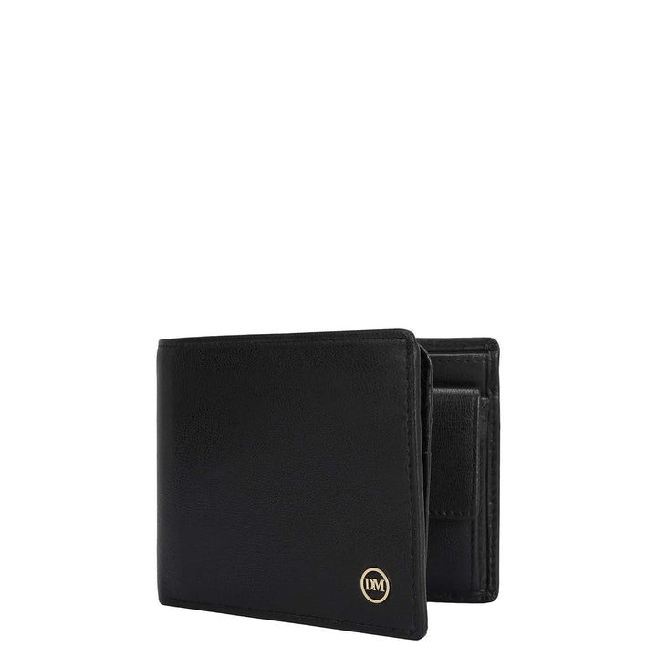 Black Bifold Leather Mens Wallet