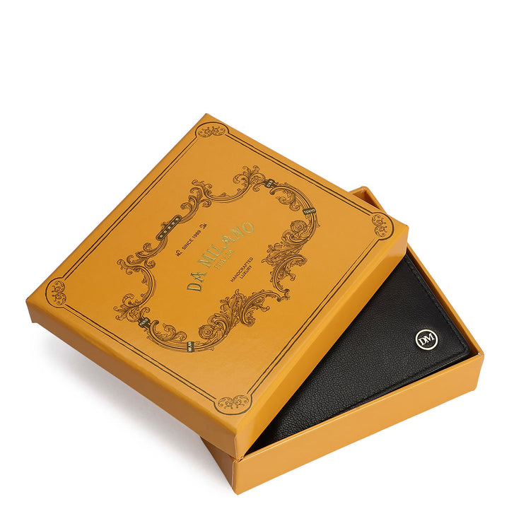 Black Bifold Leather Mens Wallet