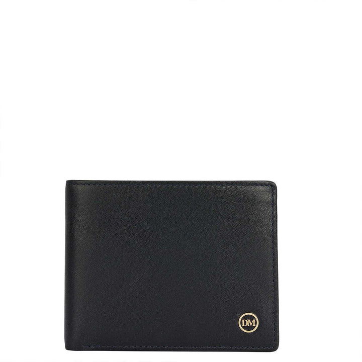 Navy Bifold Leather Mens Wallet