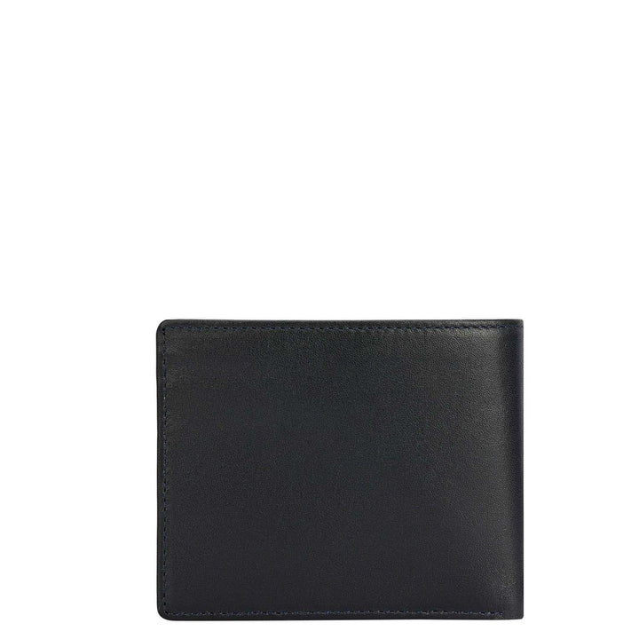 Navy Bifold Leather Mens Wallet