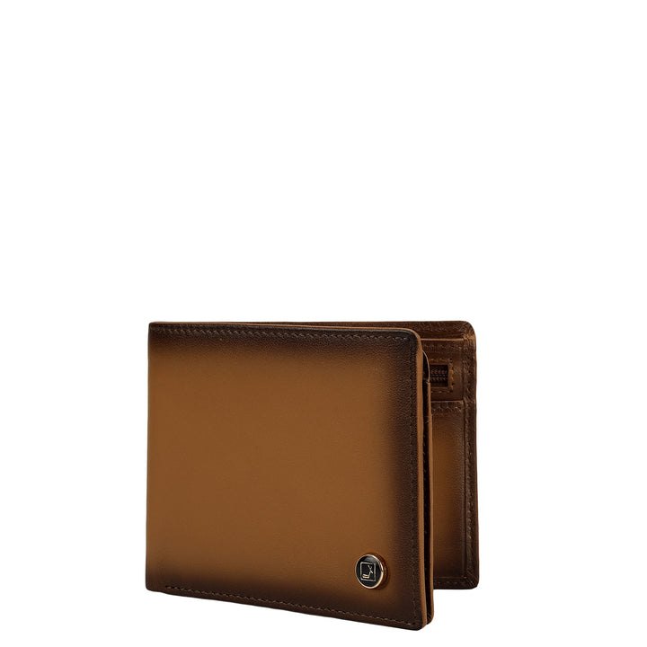 Cognac Bifold Leather Mens Wallet