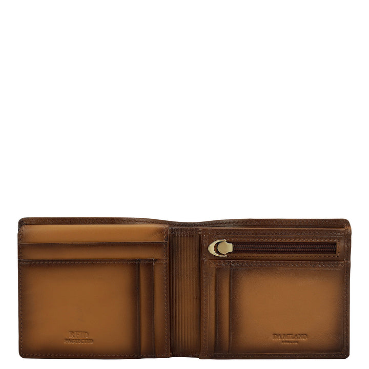Cognac Bifold Leather Mens Wallet