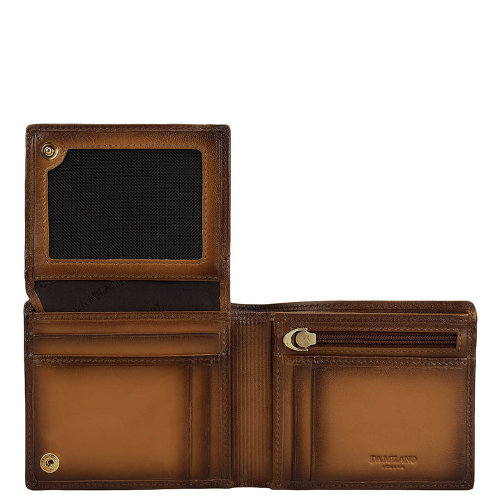 Cognac Bifold Leather Mens Wallet